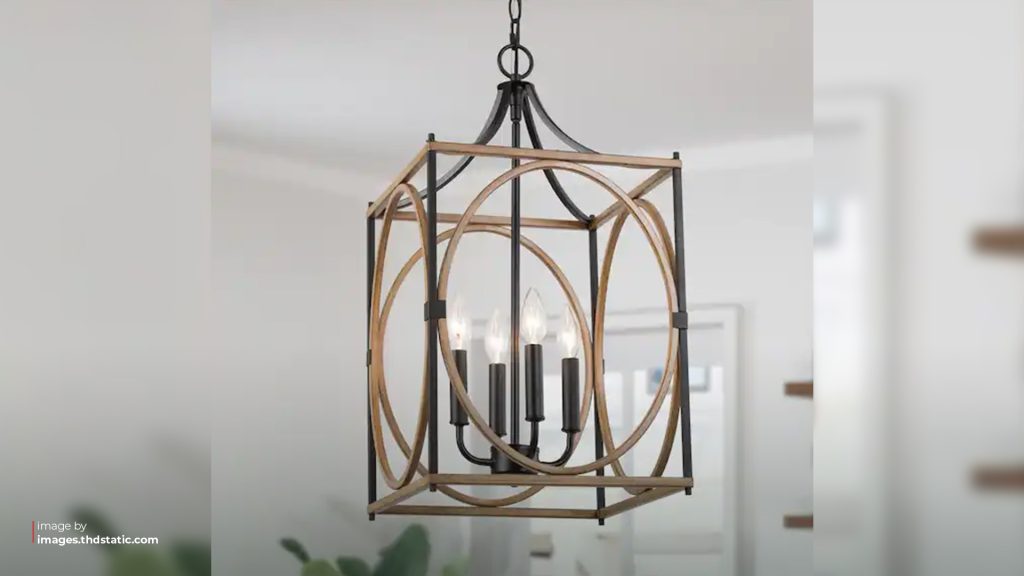 caged chandelier light