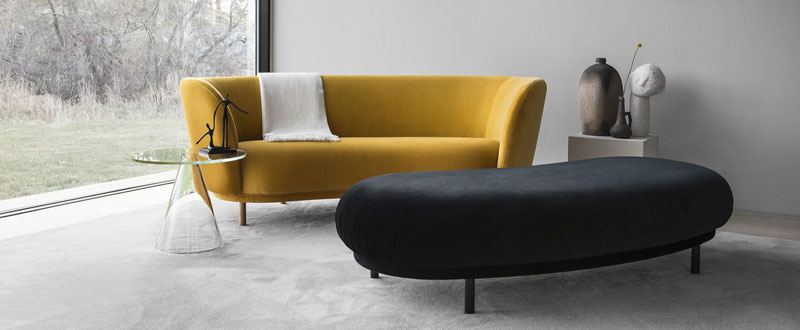 Curved Sofa in Drawing Room