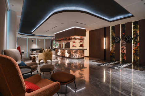 Bar and lounge of Tropicana Bungalow, a 2026 landed home in Petaling Jaya, Selangor, by Blaine Robert Design
