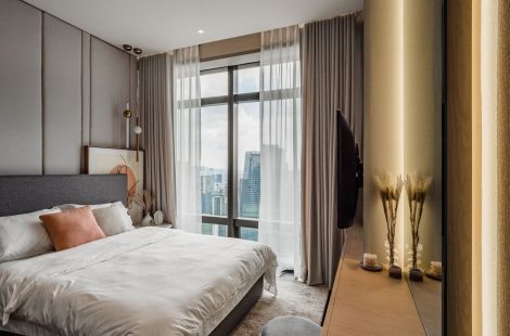 Living and dining area at Four Seasons Residences, Kuala Lumpur