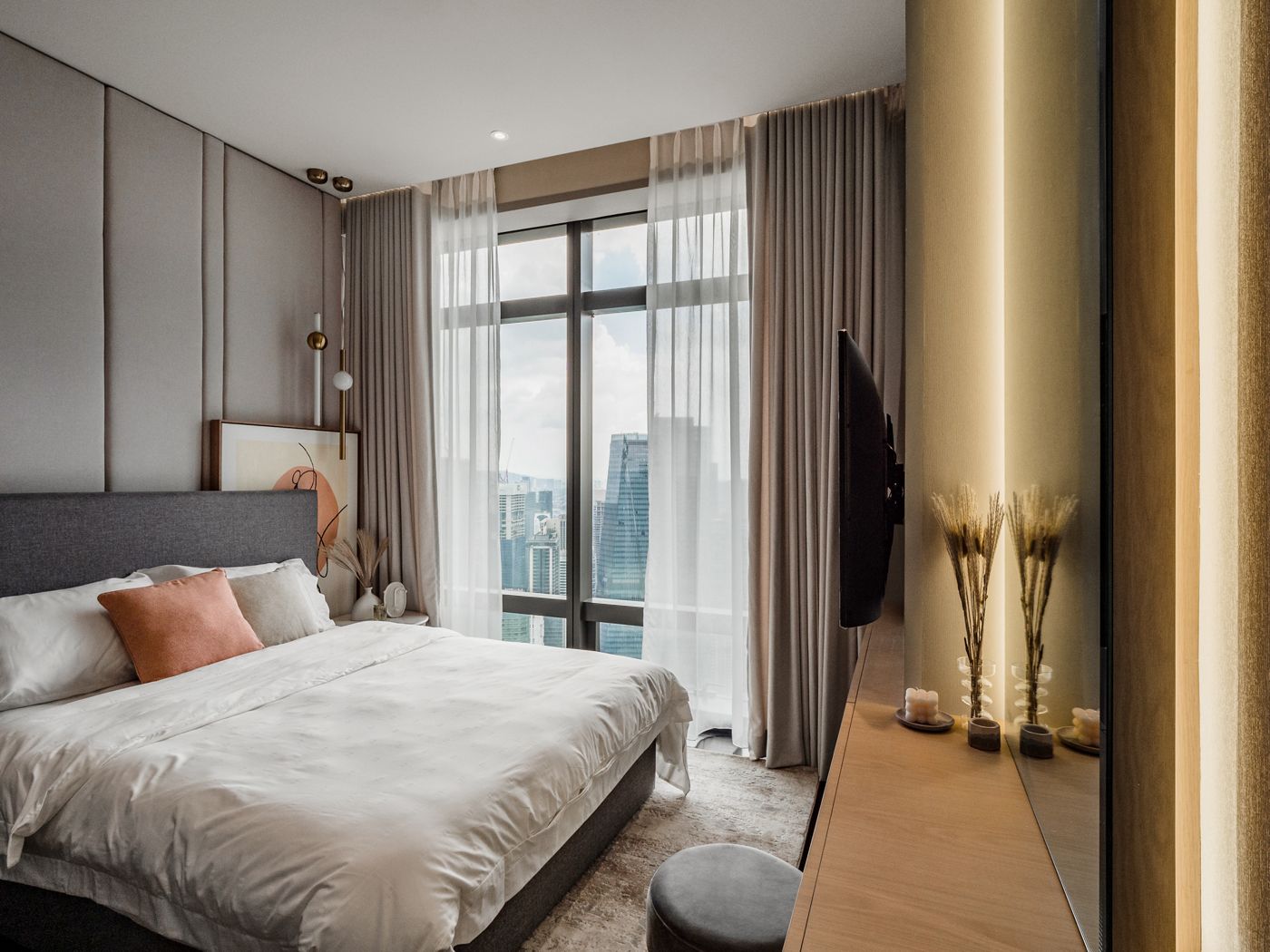 Living and dining area at Four Seasons Residences, Kuala Lumpur