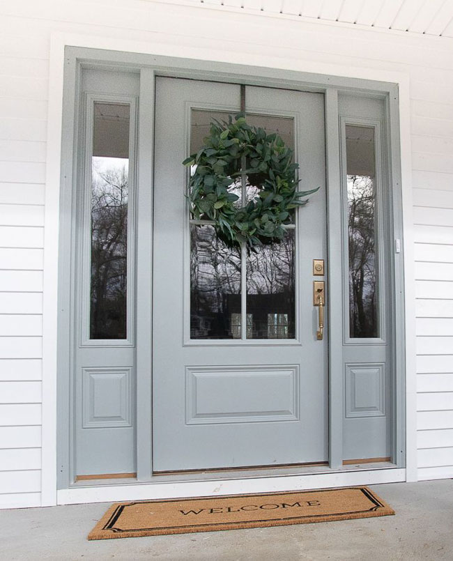 greyish-blue-colored-door