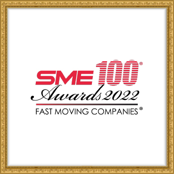 Blaine Robert Design team proudly receiving the SME100 Award for exceptional commercial interior design services in Kuala Lumpur